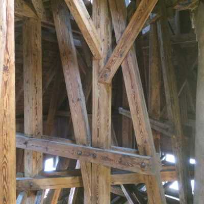 Oprava věžovité konstrukce střechy - Po opravách a ošetření